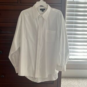 Men’s White Lands End Oxford